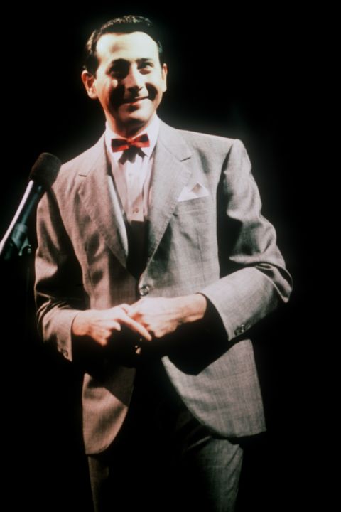 After his 1991 arrest made him the target of some gags, Paul Reubens took the VMAs stage as Pee-wee Herman, asking, "Heard any good jokes lately?"