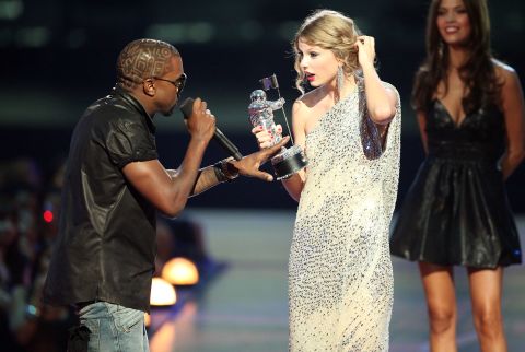 Taylor Swift's 2009 acceptance speech for best female video was cut short when Kanye West rushed the stage and proclaimed, "Yo Taylor, I'm really happy for you, I'll let you finish, but Beyonce has one of the best videos of all time." Bey went on to win the video of the year for award for "Single Ladies (Put a Ring On It)." She invited the "You Belong With Me" singer back on stage to finish her acceptance speech. At the 2010 awards show, Swift forgave West with a song.