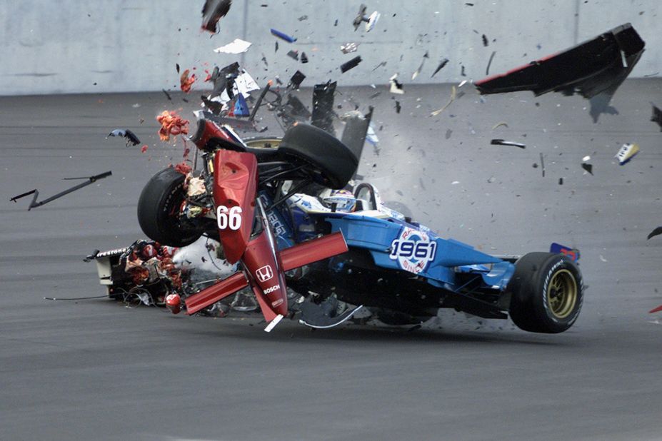 Driving a Honda Reynard (No. 66) Zanardi sustained horrific injuries during a CART Championship series race in Germany as he collided with fellow competitor Alexandre Tagliani (No. 33). 