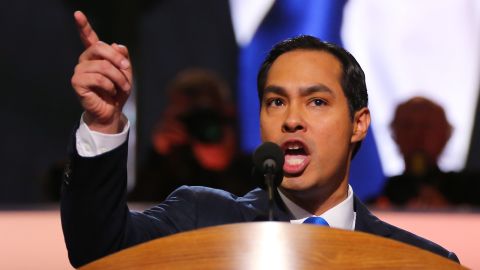 San Antonio Mayor Julian Castro gives the keynote address Tuesday night at the Democratic National Convention.