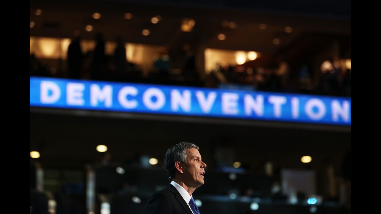 U.S. Secretary of Education Arne Duncan speaks on Wednesday.