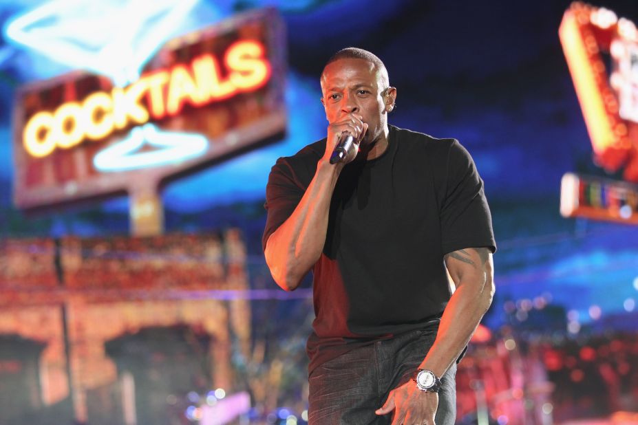 Rapper Dr. Dre performs onstage at the 2012 Coachella Valley Music & Arts Festival. His Beats line have helped make him one of the world's richest entertainers. 