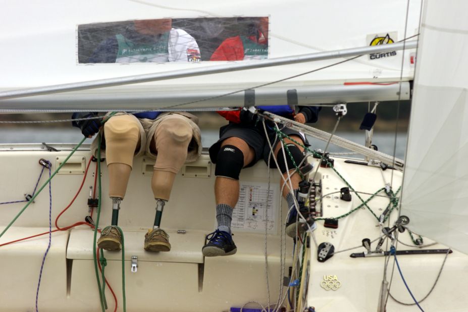 There are just three sailing classes but a huge number and variety of disabilities. Sailors are classed by the severity of their disabilities on a scale of one to seven, one being the most severe, seven the least. 