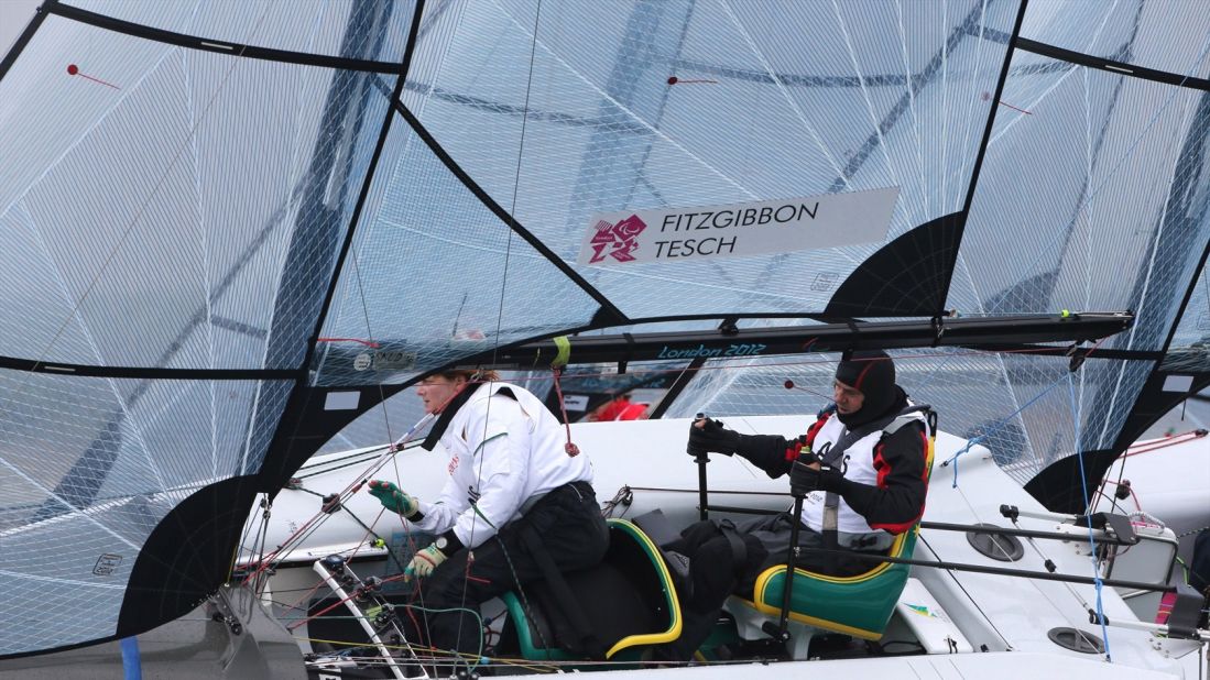 Daniel Fitzgibbon and Liesl Tesch of Australia are the first to have been guaranteed gold with a race to spare at this year's Paralympic sailing events. Fitzgibbon, a quadriplegic, has used state-of-the-art technology to be able to compete.