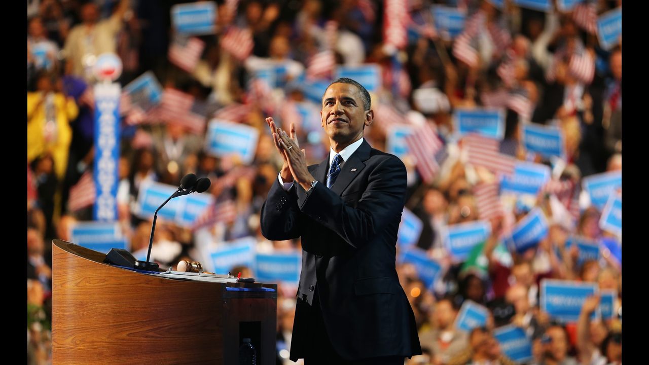 U.S. President Barack Obama accepts the Democratic Party's nomination on Thursday.