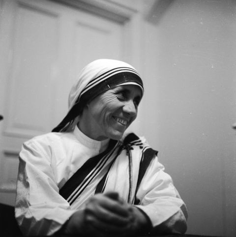 A 1960 portrait of Mother Teresa, the Albanian nun who dedicated her life to the poor, the destitute and the sick of Calcutta, India (later called Kolkata).