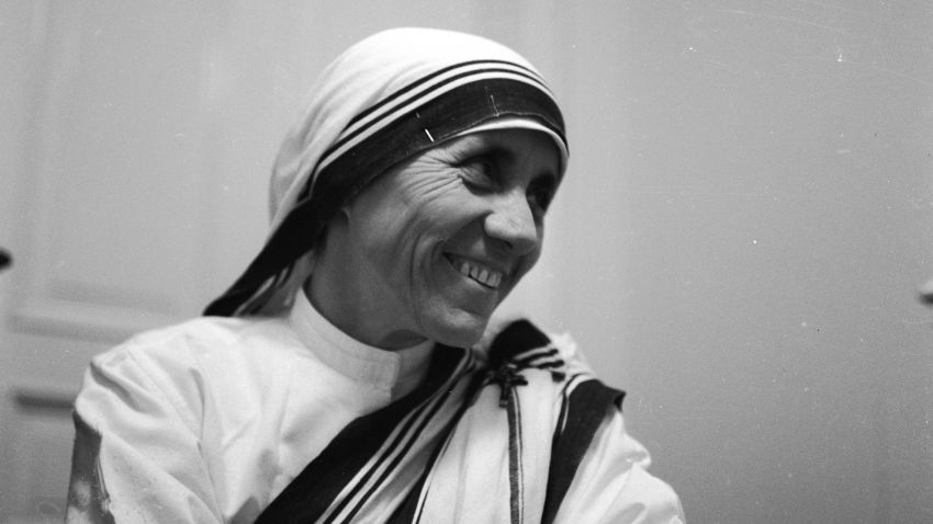 Portrait from 1960 of Mother Teresa, the Albanian nun who dedicated her life to the poor, the destitute and the sick of Calcutta.