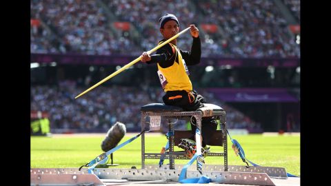Faridul Bin Masri of Malaysia competes in the men's javelin throw final on Saturday.