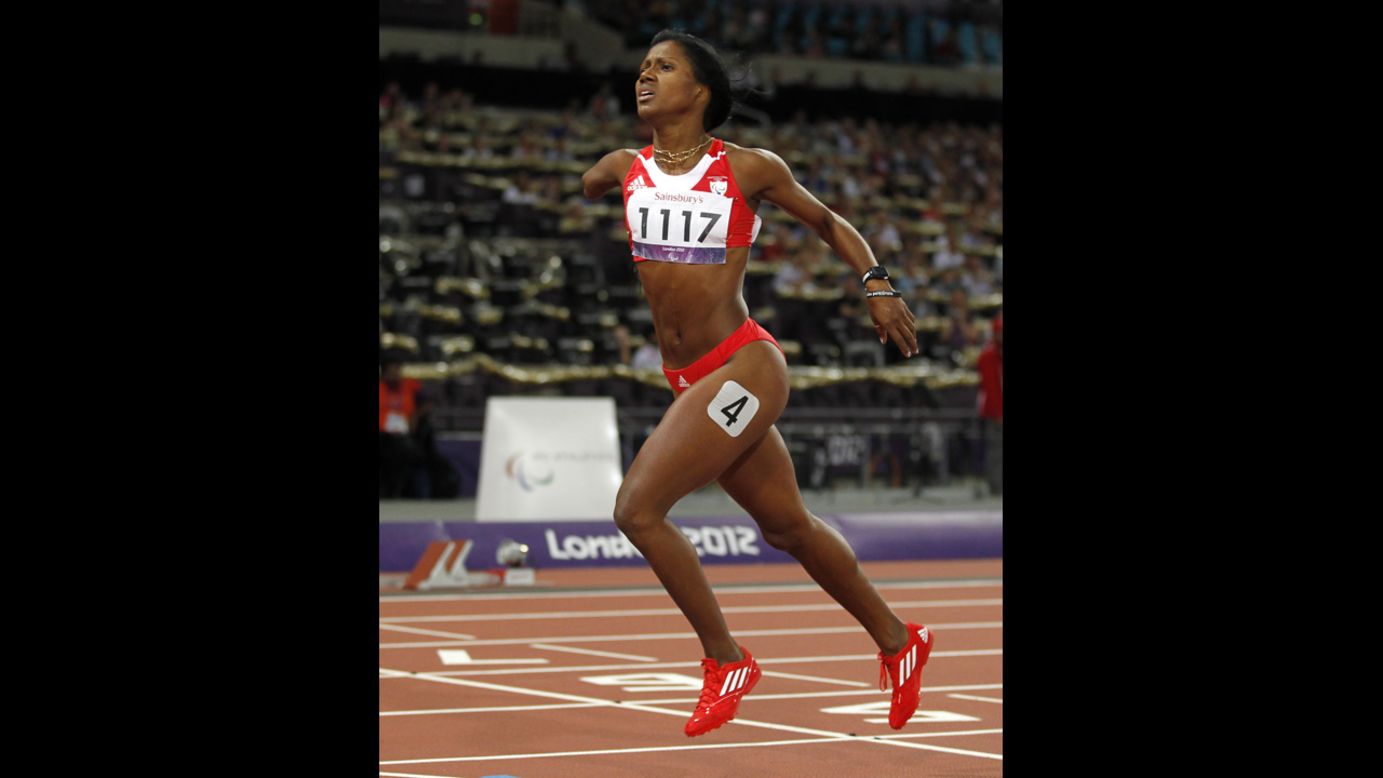 Cuba's Yunidis Castillo wins gold in the women's 400-meter T46 on Saturday.