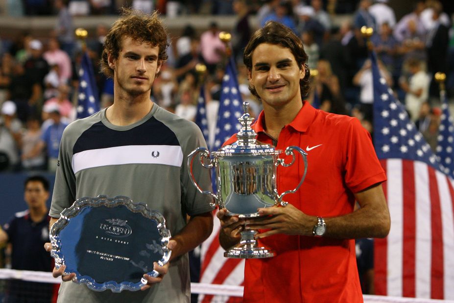 A 21-year-old Murray lined up against Roger Federer in his first grand slam final at the U.S. Open in 2008. It was a one-sided affair with Federer winning in straight sets 6-2 7-5 6-2 to pick up his 13th major.