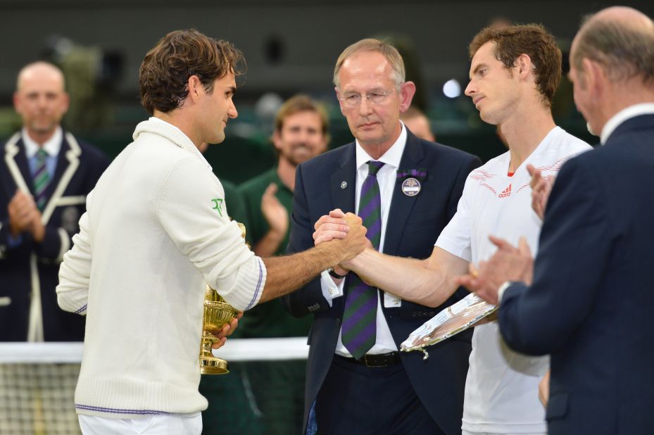 Murray's fourth attempt to win a grand slam final got off to the perfect start at Wimbledon in July as he took the opening set 6-4 against Federer. But the Swiss champion fought back to win the next three sets, dashing British hopes of a first men's grand slam title since 1936.