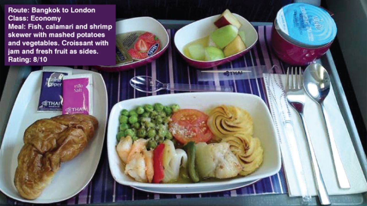 Perhaps a little odd for the time of day but still appreciated by passenger, Simon Mazzi. He wrote: "Good breakfast as usual on Thai Airways."