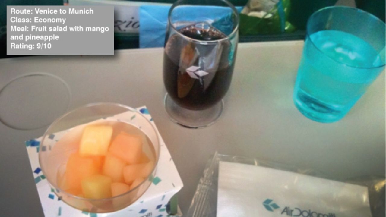 This snack was just the right size for Michael Sedelles. He wrote: "Nice and refreshing snack for such a short flight."