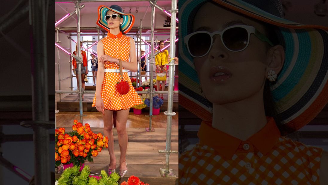 Kate Spade's 2013 spring line is technicolor-inspired, with bold, bright colors and playfully shaped handbags.