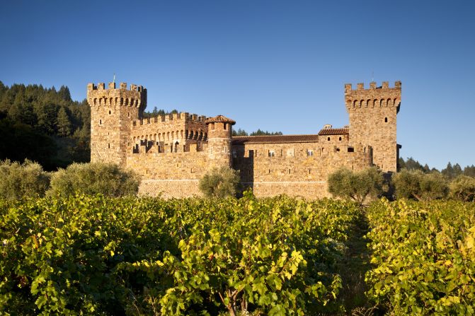 This modern-day Napa Valley castle in Calistoga, California, took 14 years to construct using historically accurate medieval building techniques. <a href="http://www.budgettravel.com/slideshow/photos-12-amazing-american-castles,8851/" target="_blank" target="_blank">See more photos of the castles</a>