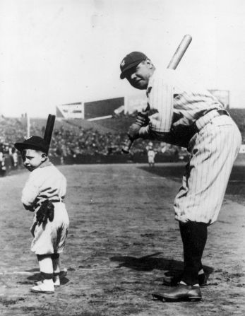 The U.S. National Baseball Hall of Fame inducts its first members on January 29, 1936: Ty Cobb, Walter Johnson, Christy Mathewson, Honus Wagner and Babe Ruth, pictured.