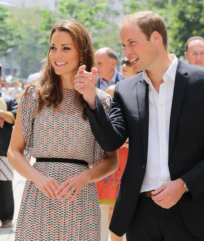 Catherine and Prince William watch demonstrations as they attend a cultural event in Queenstown on Wednesday.