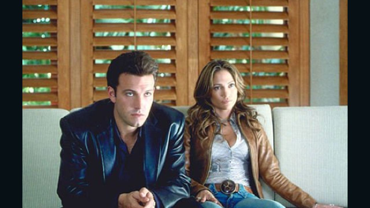 (From left) Ben Affleck and Jennifer Lopez, or should we say "Bennifer," starred together in "Gigli." 
