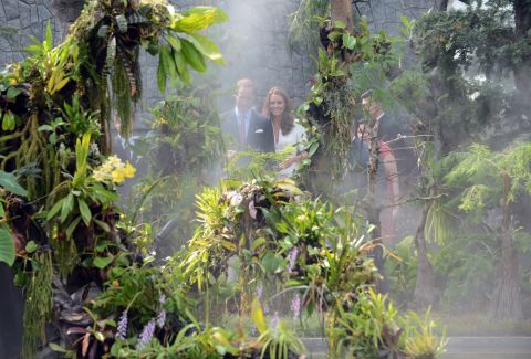 The royal couple visit Gardens by the Bay on Wednesday.
