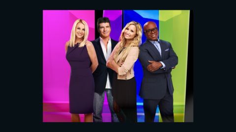 Britney Spears, Simon Cowell, Demi Lovato, and L.A. Reid are judges this season on "The X Factor."