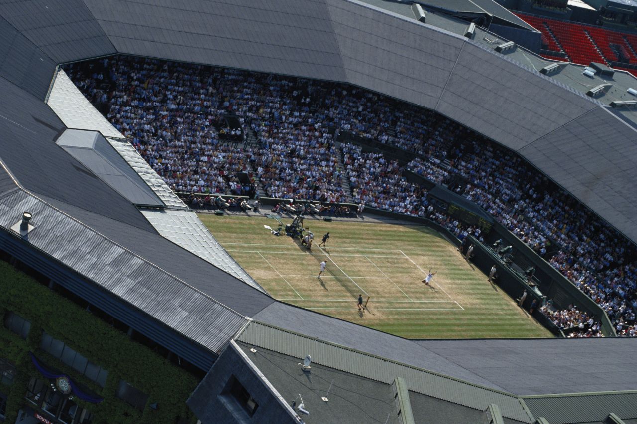 Michael Stich celebrates after beating Becker in the first all-German men's final at Wimbledon in 1991, ratcheting up an intensifying battle between the pair which lasted until their retirements in the late 1990s.