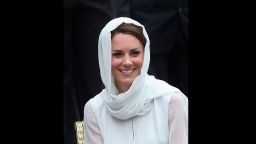 Catherine, Duchess of Cambridge visits Assyakirin Mosque on Friday.