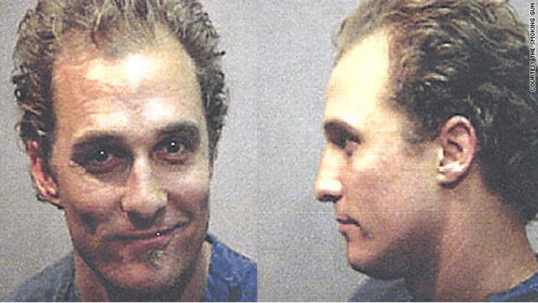 Matthew McConaughey was arrested in Austin, Texas, in 1999 after police allegedly found