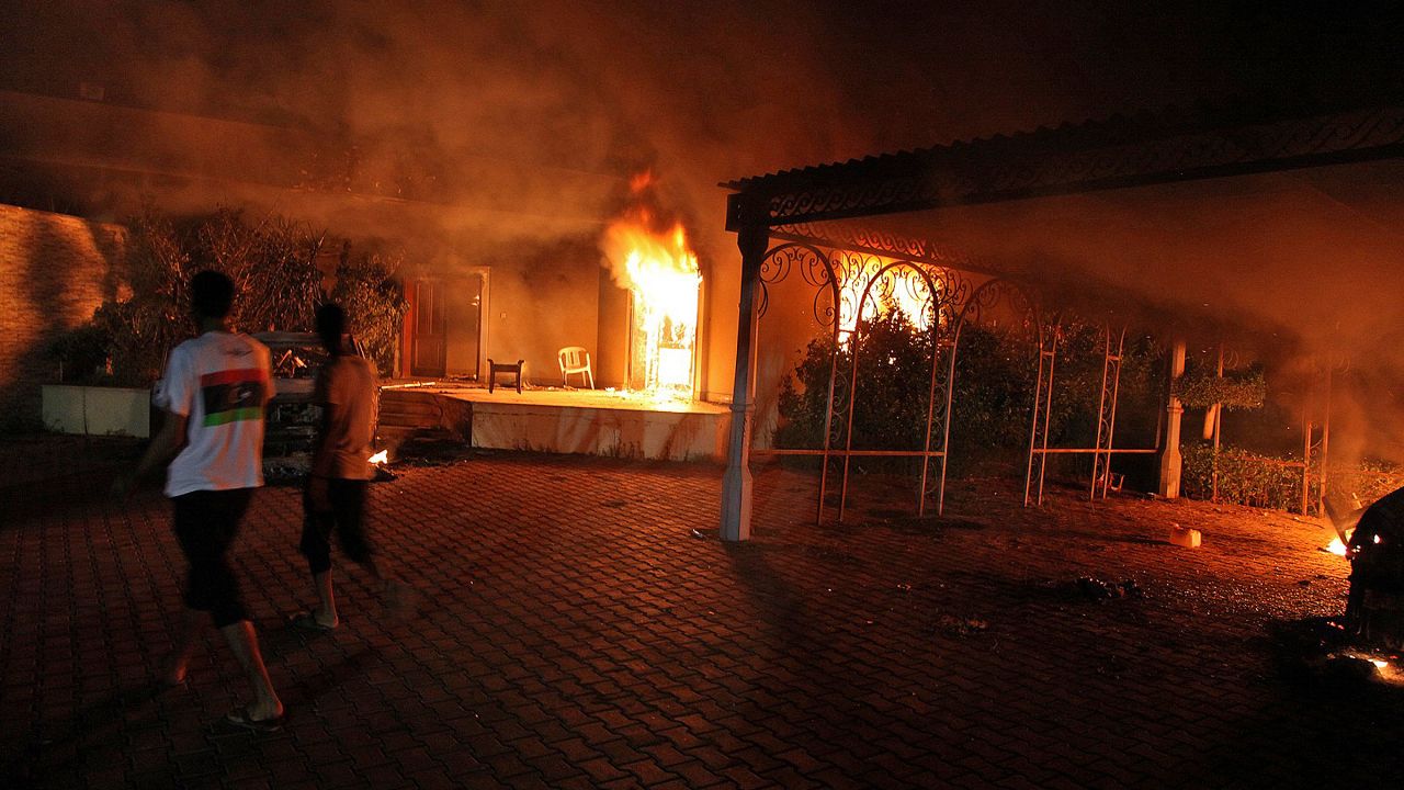 An FBI investigative team arrived at the site of last month's deadly attack on the U.S. Consulate in eastern Libya.