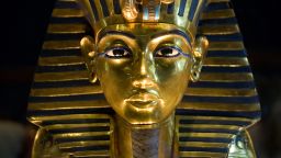 (FILES) -- A picture taken on October 20, 2009 shows King Tutankhamun's golden mask displayed at the Egyptian museum in Cairo. DNA testing has unraveled some of the mystery surrounding the birth and death of pharaoh king Tutenkhamun, revealing his father was a famed monotheistic king and ruling out Nefertiti as his mother, Egypt's antiquities chief said on February 17, 2010.  AFP PHOTO/KHALED DESOUKI        (Photo credit should read KHALED DESOUKI/AFP/Getty Images)