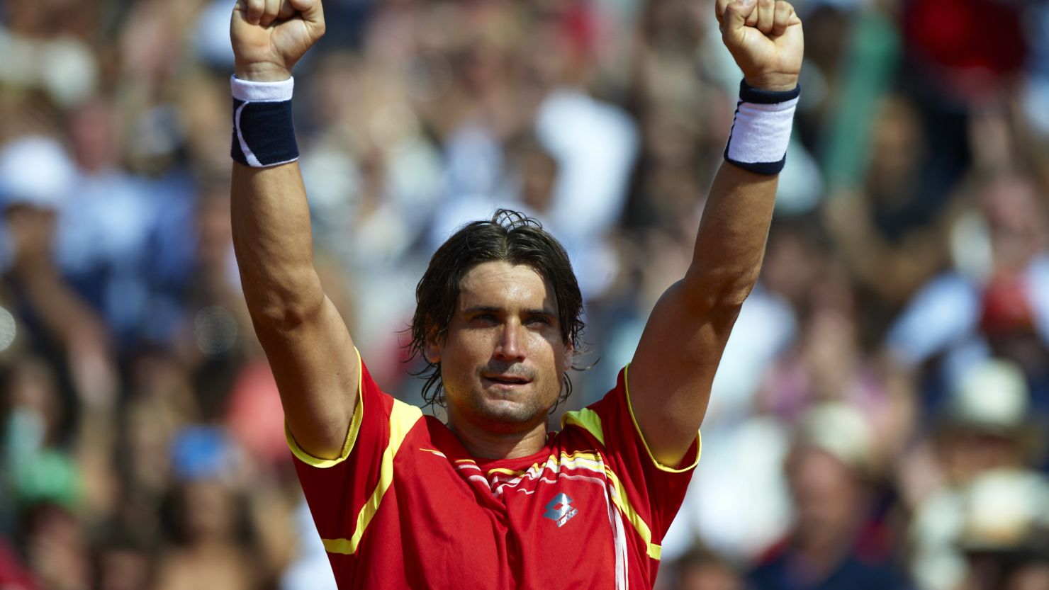Spain's David Ferrer has won all 16 of his Davis Cup singles matches on clay.