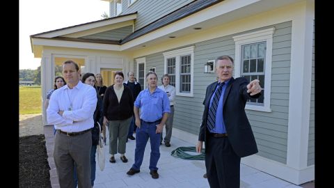 Fanney leads a tour of the Net-Zero Energy Residential Test Facility.