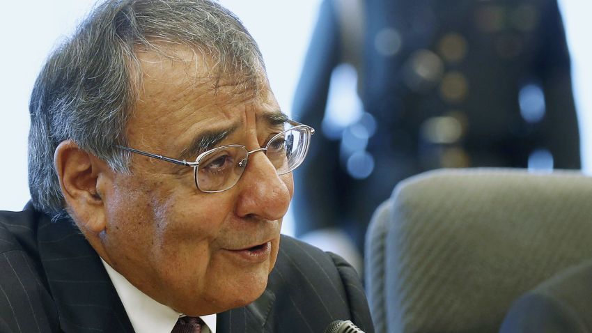  U.S. Secretary of Defense Leon Panetta talks while in meeting with Japan's Minister of Defense Satoshi Morimoto at the Ministry of Defense on September 17, 2012 in Tokyo, Japan. Panetta is on the first official stop of a three nation tour to Japan, China and New Zealand.