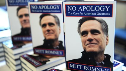 Nicolaus Mills says the title of Mitt Romney's book shows how much he hates apologies.