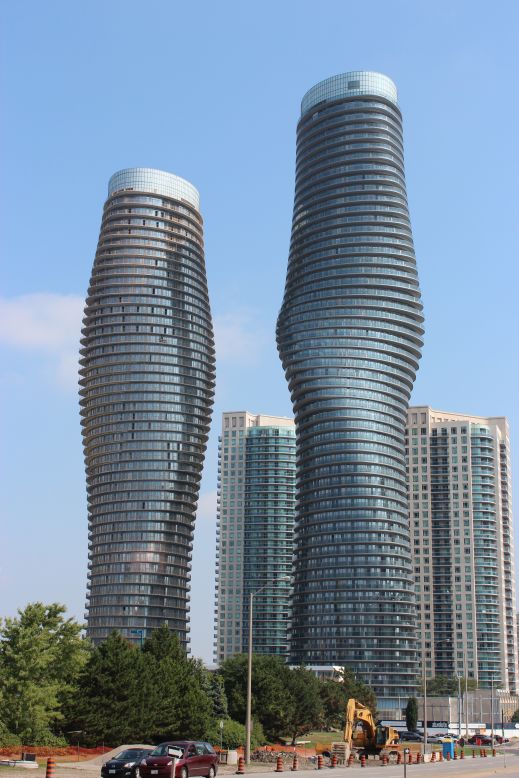 The Absolute Towers designed by Ma Yansong's MAD Studio with Burka Architects in the city of Mississauga in the western part of Greater Toronto. Captured by iReporter Sobhana Venkatesan, the structure has been dubbed the "Marilyn Monroe Towers" on account of their curvaceous nature. "[The building] arouses curiosity and makes us wonder what aspect we admired at first gaze, art form or architecture," says Venkatesan.