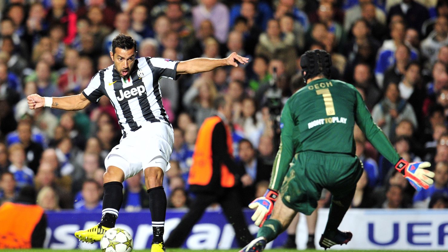 Fabio Quagliarella equalizes for Juventus in their 2-2 draw with Chelsea at Stamford Bridge as the Italian side claimed a point.