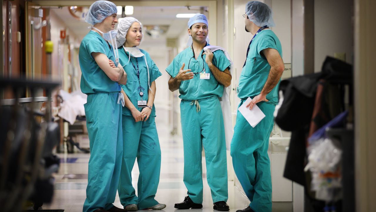 Surgeon and author Marty Makary (second from right) with colleagues at Johns Hopkins Hospital.