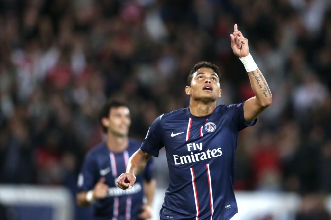 While his former club were struggling, Silva was enjoying a dream debut for PSG. The Brazilian defender scored the second of four goals, with PSG running out 4-1 winners against Dinamo Kiev.