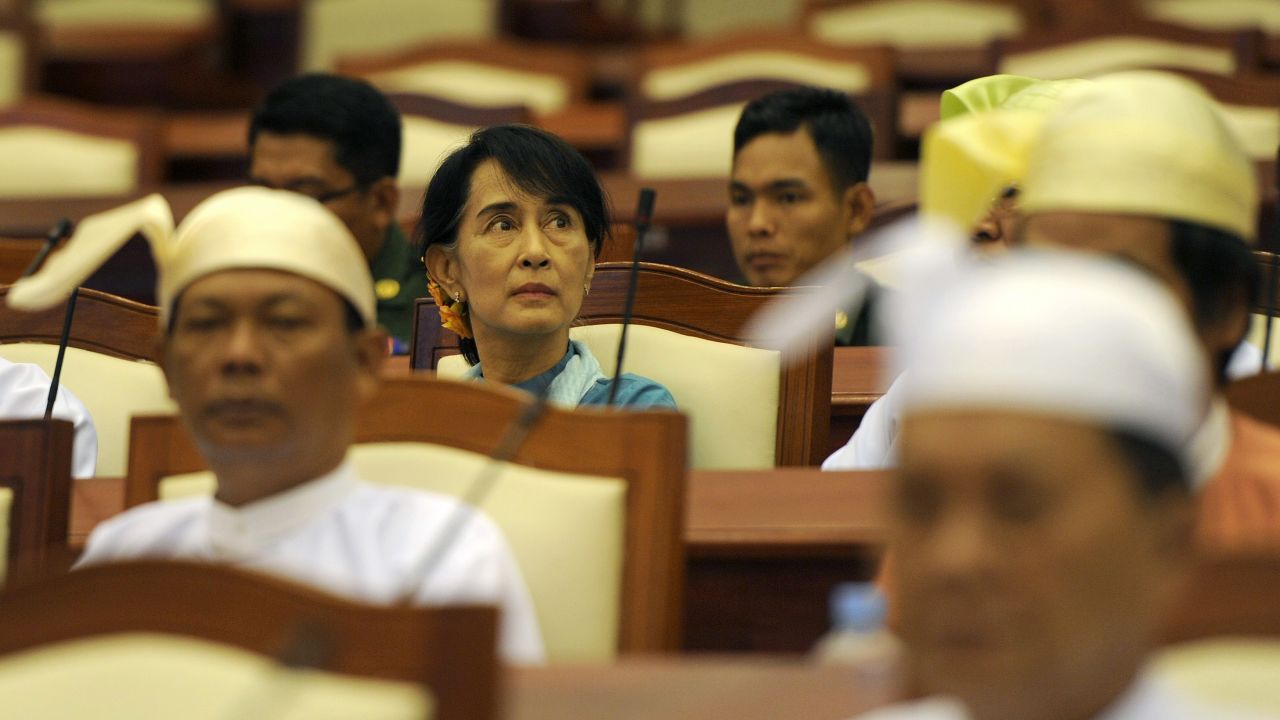 Suu Kyi seen in parliament in November 2012.