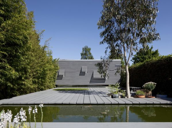 Among some of the award-winning structures on show were this timber-built "floating" garden studio. The building is a recent winner of the New London Architecture "Don't Move, Improve" award for best home extension.