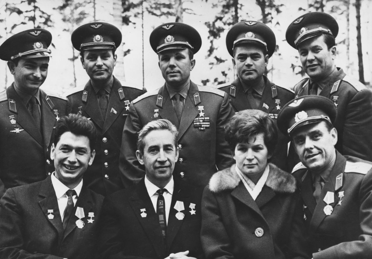 Russia's Valentina Tereshkova (second from right) became the first woman in space in 1963, orbiting earth 48 times over three days.  