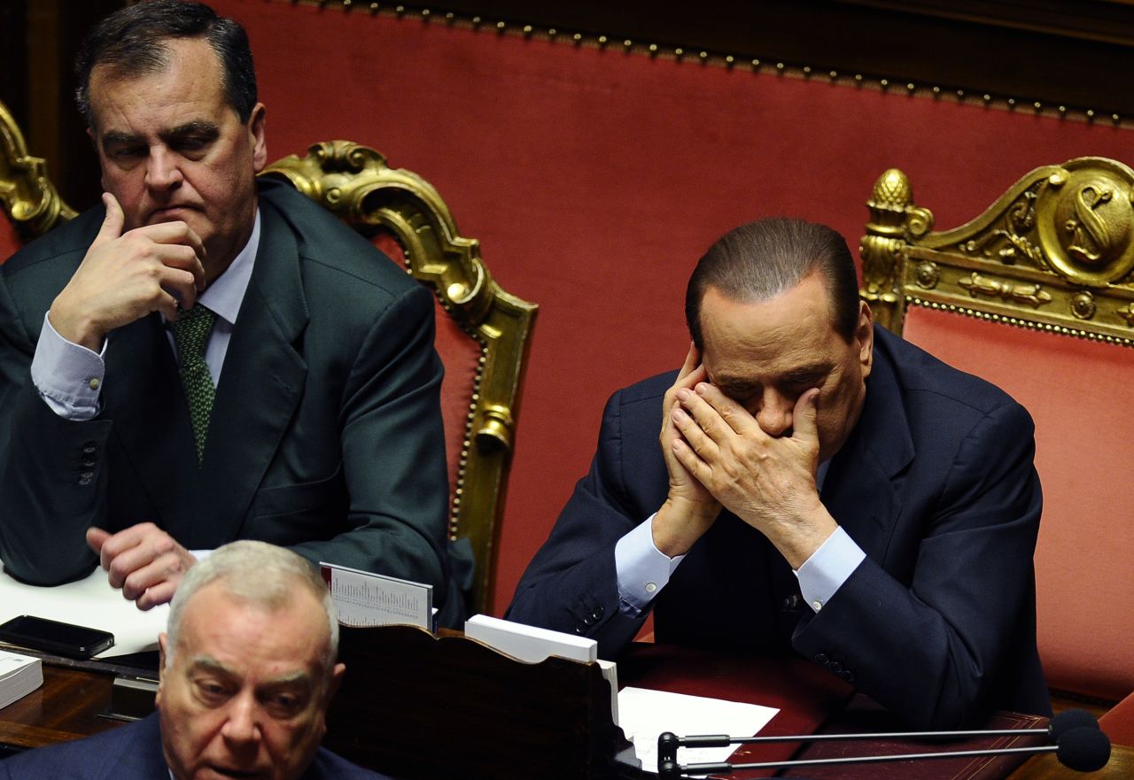 Discreetly texting or instant messaging under the table during meetings is also commonplace, says Dr. Amparo Lasén, Professor of Sociology at the University Complutense de Madrid. Here former Italian Prime Minister Silvio Berlusconi talks on his mobile phone in the Italian Senate prior to a crucial confidence vote in 2010. 