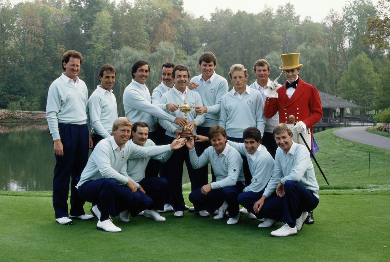 Tony Jacklin's European team defeated the Americans 15-13 to clinch victory at Muirfield Village that year.