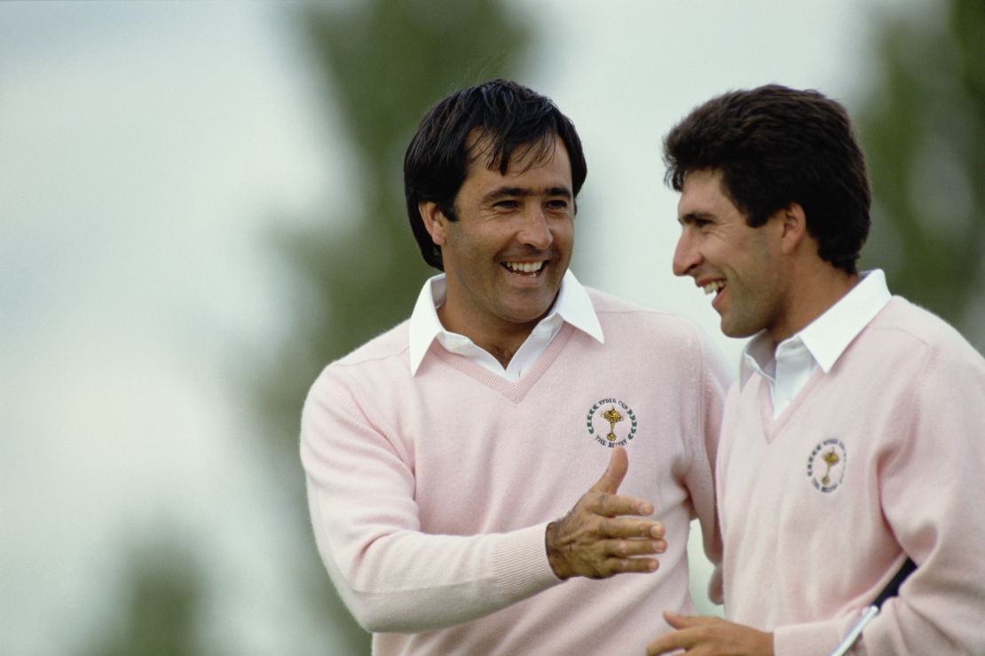 Ballesteros (L) and Olazábal are two of the finest golfers Spain has produced.