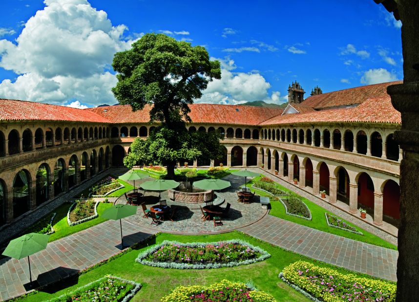 The Hotel Monasterio is located in the former Incan capital city of Cuzco, off a central square.