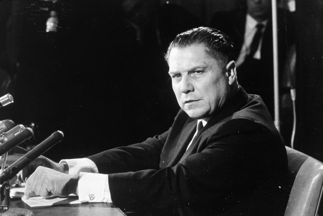 Hoffa, pictured circa 1960, was a powerful labor leader at a time when unions wielded a great deal of sway over elections and were notoriously tied to organized crime.