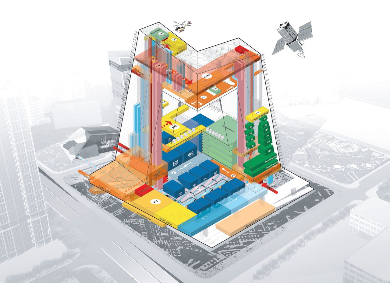 "With our engineers -- they were very important: <a href="http://balmondstudio.com/" target="_blank">Cecil Balmond</a>, the guy who did the tower with Anish Kapoor -- we used new computer systems barely three years old that enabled this form to be calculated," Koolhaas says.