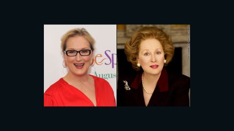 Meryl Streep won an Oscar for her portrayal of British Prime Minister Margaret Thatcher in 2011's "The Iron Lady," and so did members of her makeup team. They told <a href="http://insidemovies.ew.com/2012/02/24/the-iron-lady-makeup-oscars-behind-the-scenes/" target="_blank" target="_blank">Entertainment Weekly</a> they pulled it off by working around Streep's natural facial elements.