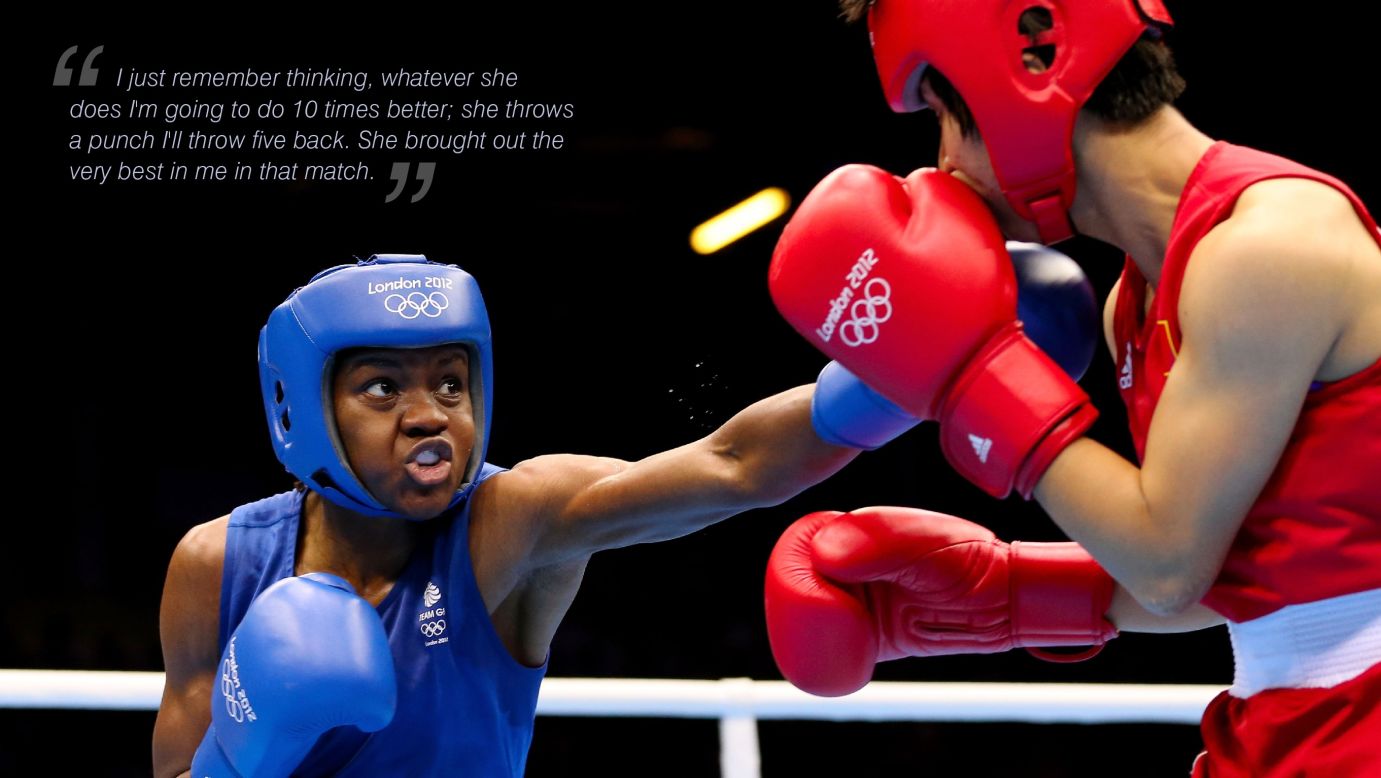 Nicola Adams: "I just remember thinking, whatever she does I'm going to do it 10 times better; she throws a punch I'll throw five back. She brought out the very best in me in that match."