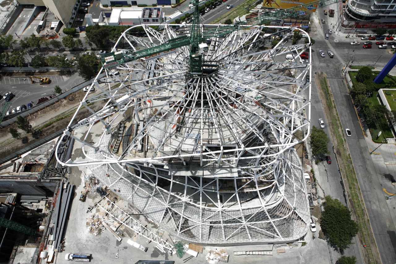 The Soumaya Museum during construction. It opened to the public in 2011.