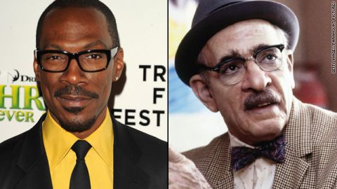 Eddie Murphy has a knack for portraying multiple characters in the same film, and in 1988's "Coming to America," he played Prince Akeem and comedic barbershop gentleman Saul (pictured, right) among others. Makeup artist Rick Baker earned an Oscar nod for his work.
